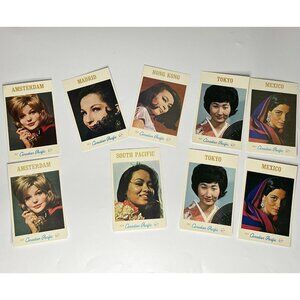 LOT MCM Aviation Postcards Canadian Pacific Airlines Stewardess 6 images/9pcs